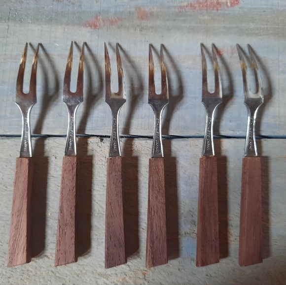 Vintage Mini Cocktail Forks Appetizer Bar Hors D'oeuvre - Picture 7 of 14